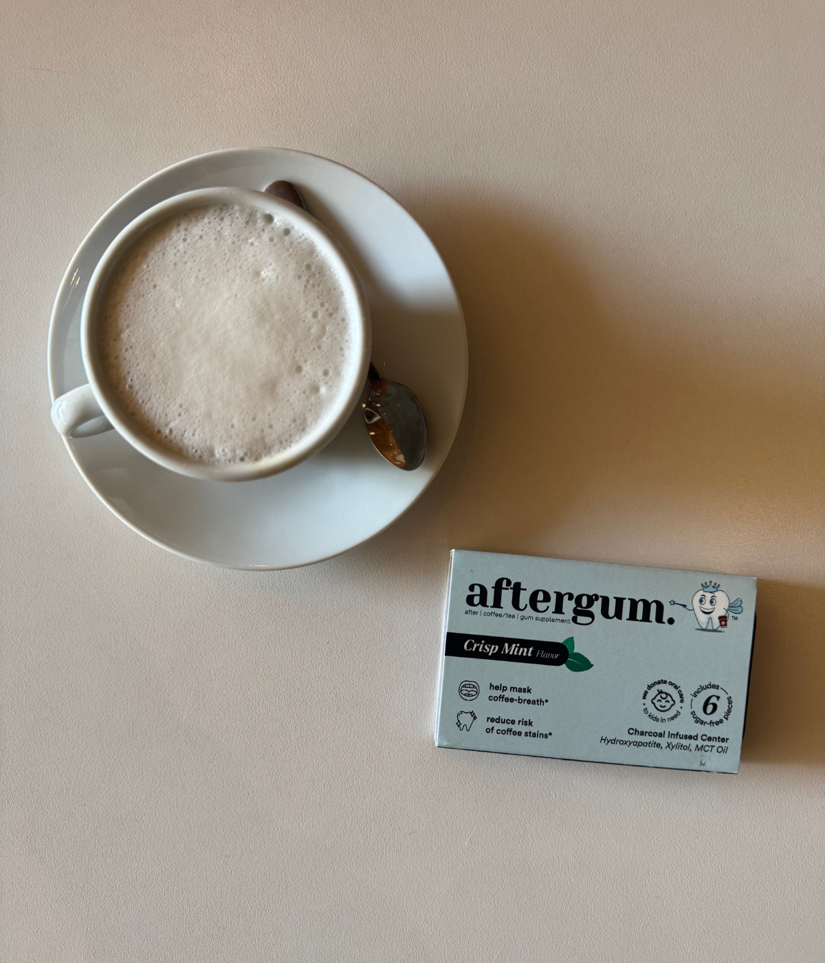 aftergum - sip, chew, & smile.